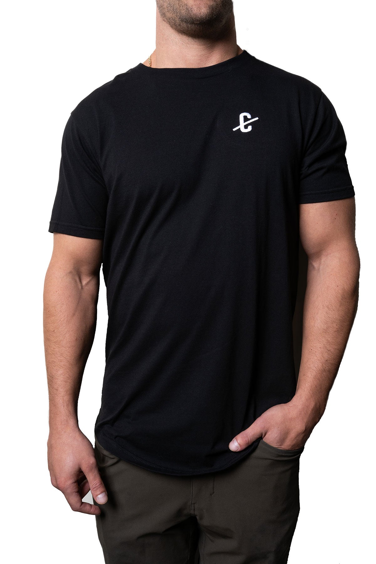 Embroidery Scoop T-Shirt